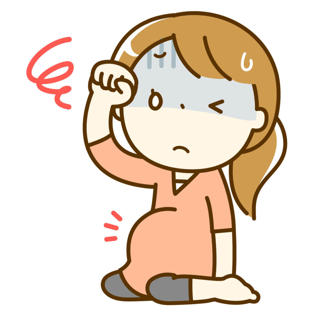 体調不良の妊婦さん